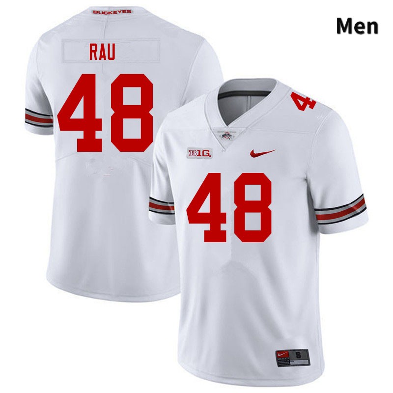 Men's Ohio State Buckeyes #48 Corey Rau White Authentic College Stitched Football Jersey 23WC046QA